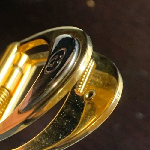 Gucci gold-plated money clip used rare