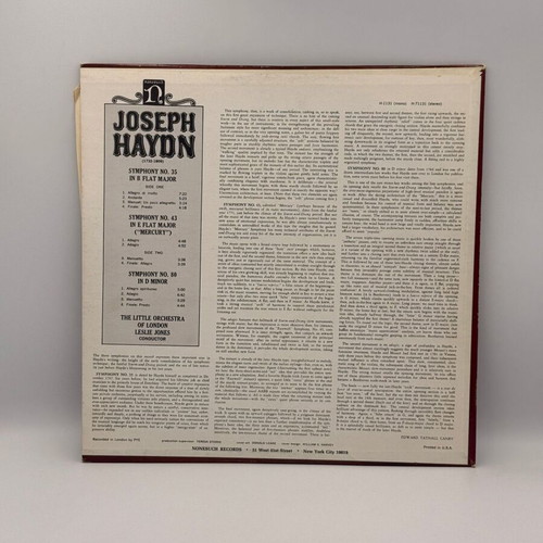 Joseph Haydn Symphony No. 35, 43 "Mercury" and 80 used