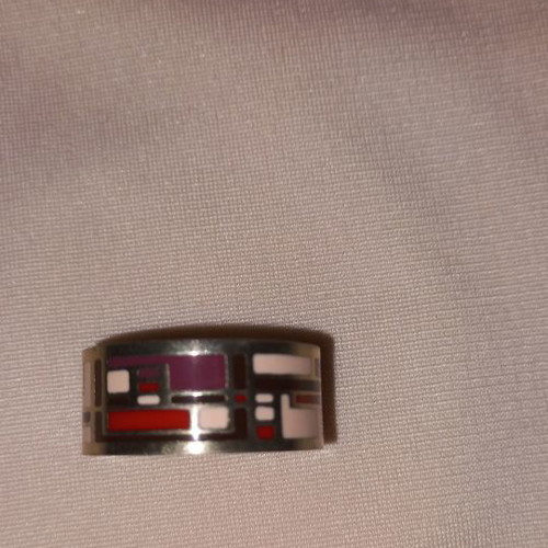 Stainless Steel Ring with Enamel new
