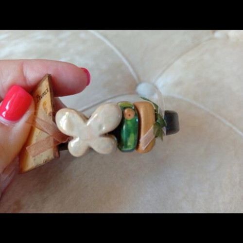 Little Prince jewelry set with vintage leather bracelet and pendant