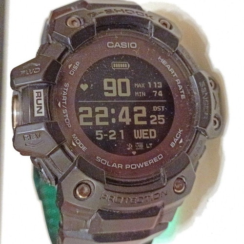 Casio GBD-H1000 smartwatch used, waterproof with GPS