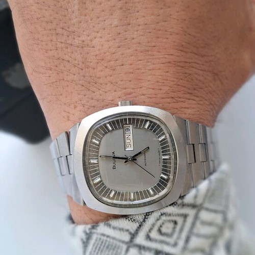 Bulova 7366 automatic vintage watch used, stainless steel case