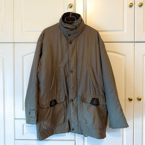 Men's parka jacket vintage khaki brown green XXL used