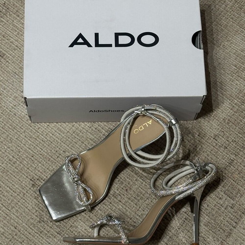 Aldo Barrana sandals with crystals silver new, size 41