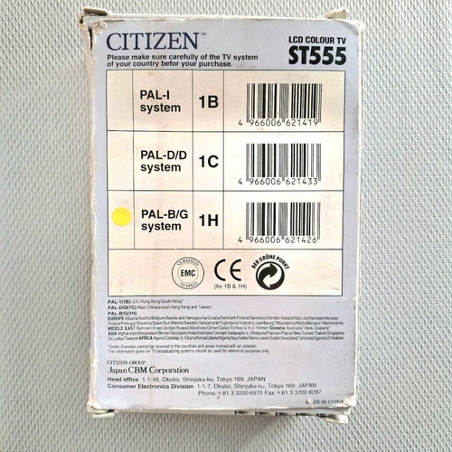 Vintage Citizen ST555 Pocket LCD Color TV like new
