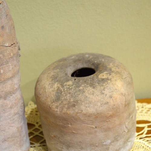 Set of 2 rustic ceramic vessels used, archaic Greek style