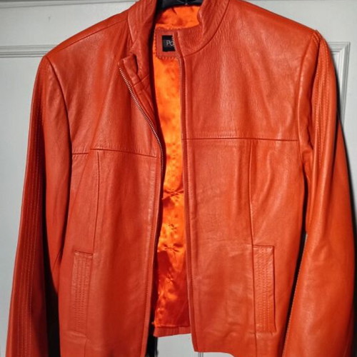 Passager leather jacket orange like new