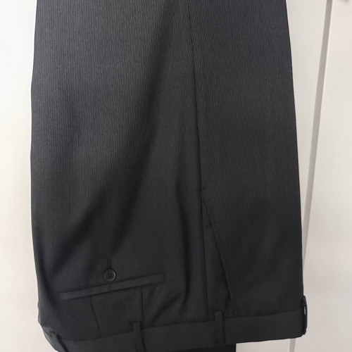 Rococo black groom suit with subtle pinstripe, like new, size 52