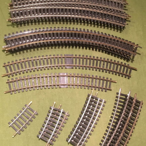 Jouef curved rails HO scale 1/87 used, set of 25 pieces