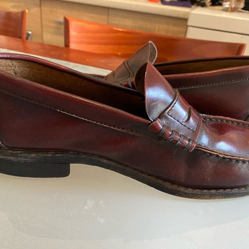 Texter men's leather moccasins like new, brown and red, size 41