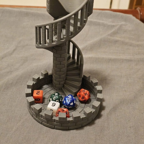 Dice Tower for board games and DND, like new, 20 cm height