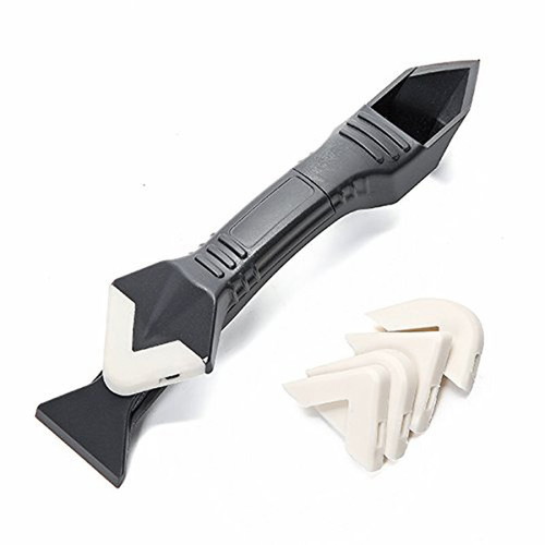Silicone trowel with pointed edge and 5 replacement pads new
