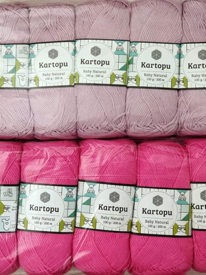 Kartopu Baby Natural knitting yarn set, 10 pieces, new cotton