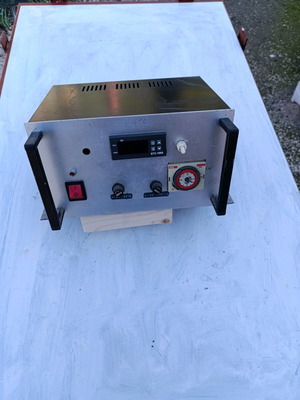 Incubator control panel used with thermometer and components