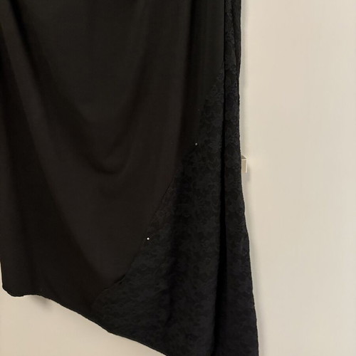 Black asymmetric dress medium like new, halter neck, evening wear