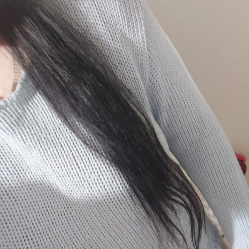 Blue knitted sweater
