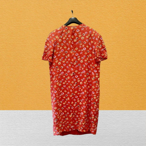 Silk dress XL like new, colorful with lining