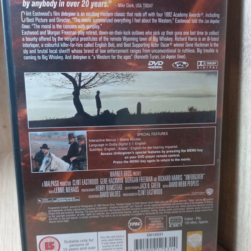 Unforgiven DVD like new with English subtitles