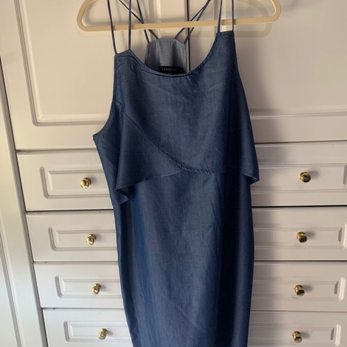 Women's dress Tencel 100 new, soft denim fabric