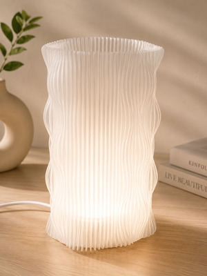 3D Handmade Lamp with USB Like New, 3D Printed