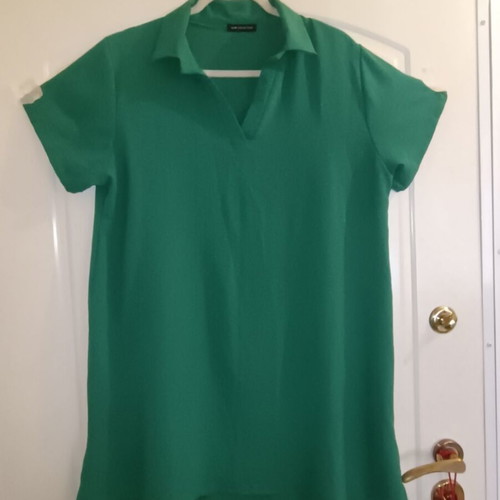 Women's green shirt dress like new, size XL, made in Italy