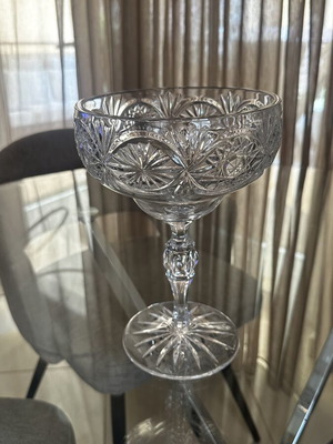Vintage Antique Crystal Vase, 24 cm x 16.5 cm