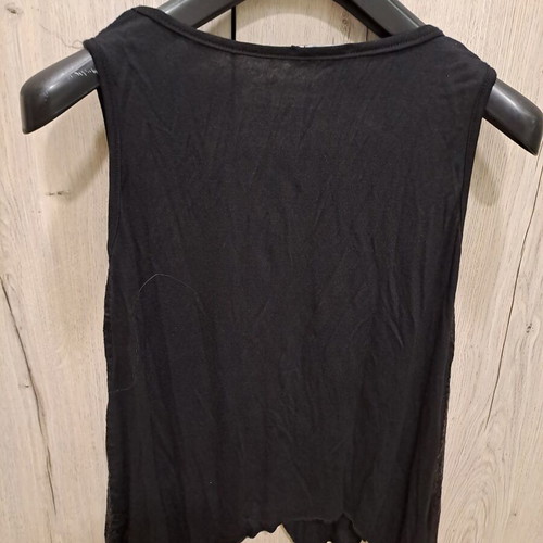 Pink Woman sleeveless top with sequins like new, black, size S