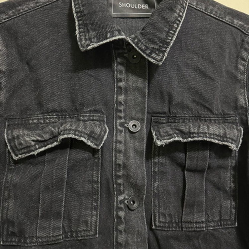 Black denim jacket size Small like new