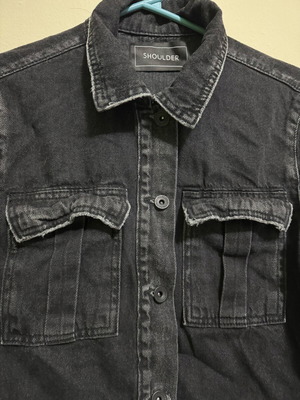 Black denim jacket size Small like new