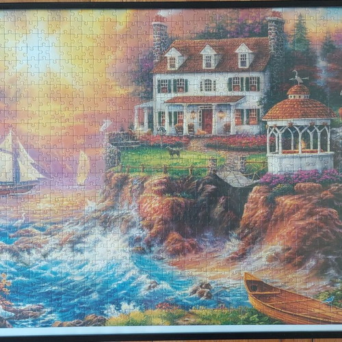 Framed Puzzle like new, dimensions 0.53x0.73 m