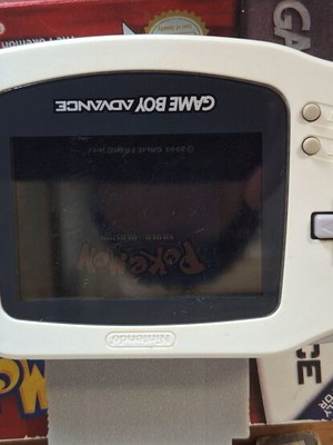 Gameboy Advance white used with link cable and box