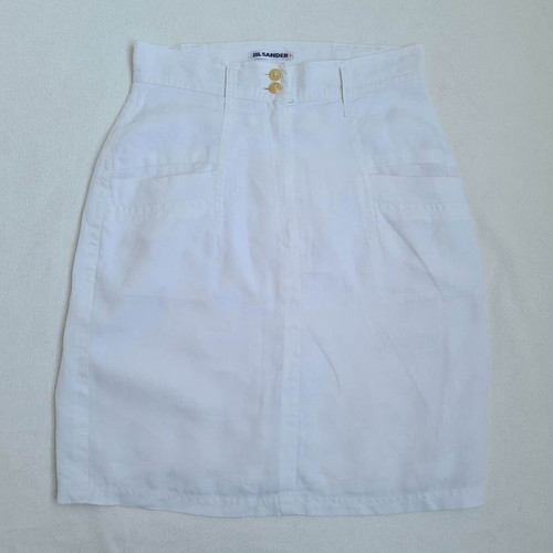 Jil Sanders women's vintage 80s linen skirt size S
