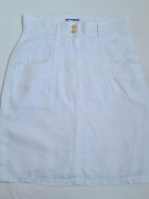 Jil Sanders women's vintage 80s linen skirt size S