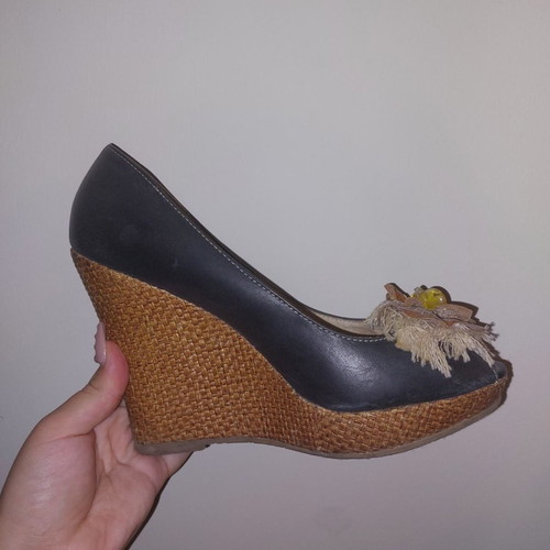 Killah summer platforms used, black, size 37
