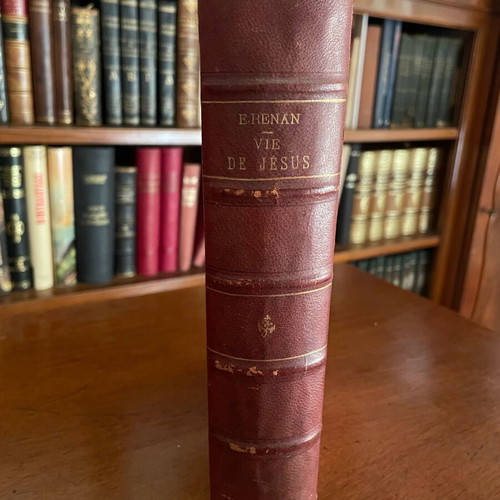 E. Renan Vie de Jesus μεταχειρισμένο βιβλίο δερματόδετο 1915