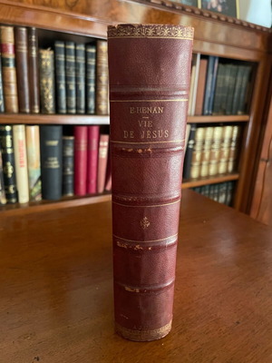 E. Renan Vie de Jesus μεταχειρισμένο βιβλίο δερματόδετο 1915