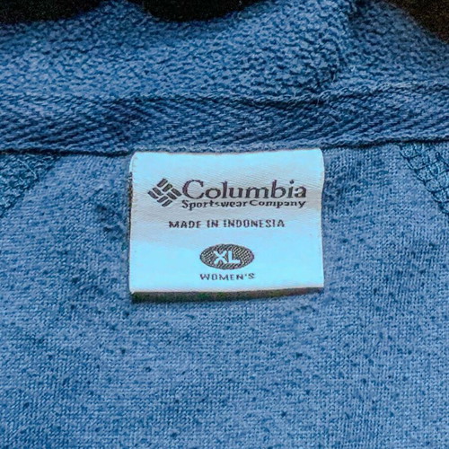 Columbia women's full-zip fleece jacket navy, size XL
