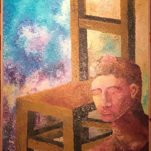 Painting by Avgoustinos Zenakos oil on canvas like new