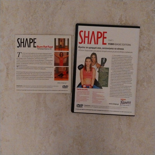 Shape 2 exercise DVDs new, Burn Fat Fast & Yoga + Boxing