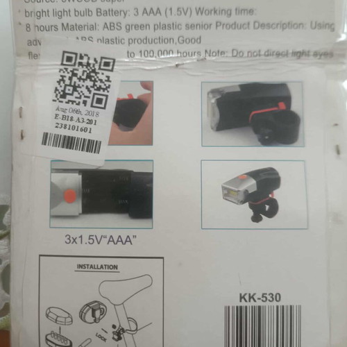Bicycle lights like new