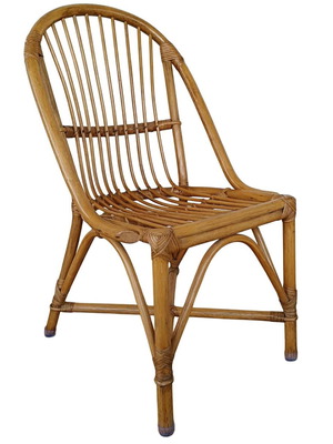 Bamboo armchairs and chairs used, solid wood, set of 13+12