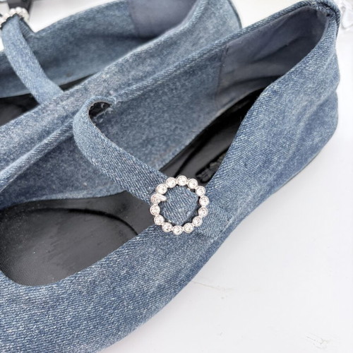 Denim ballet flats size 38 used