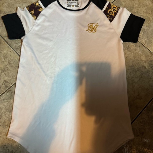 SikSilk T shirt men's medium used, white