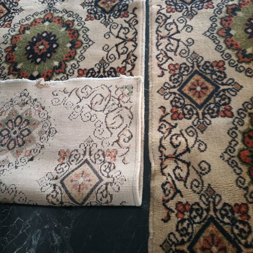Persian handwoven rugs used, set of 2, 1970s