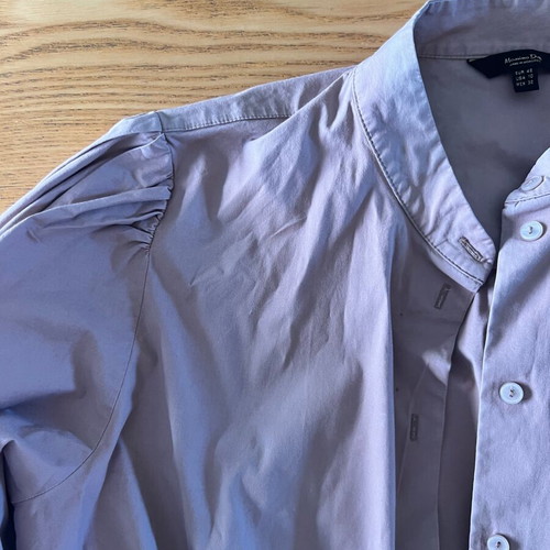 Massimo Dutti women's shirt with puff sleeves size L used, color faded