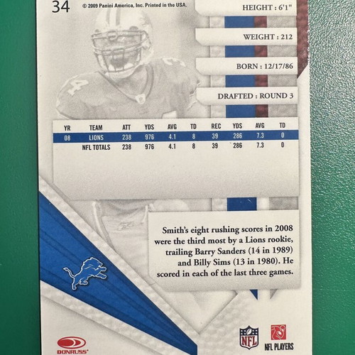2009 Playoff Absolute Memorabilia Kevin Smith #34 card new