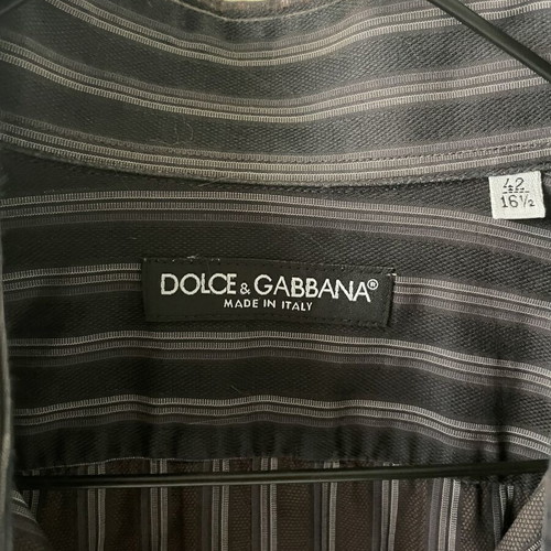 Dolce & Gabbana striped shirt used, size L, black and blue