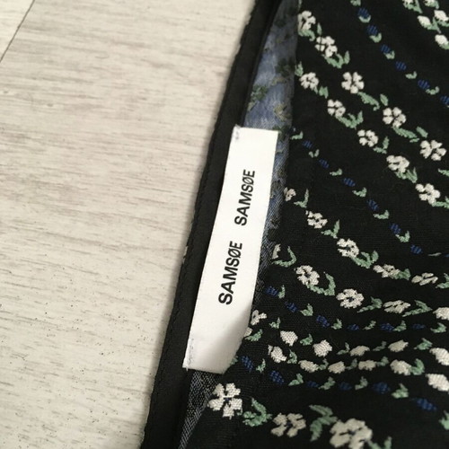 Samsoe Samsoe black dress like new with white wavy dotted pattern XXS