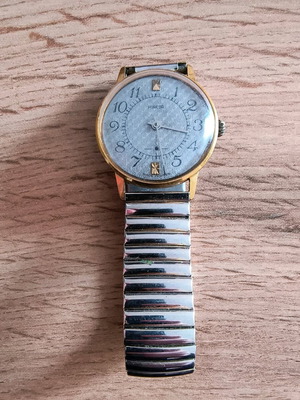 Vintage Pobeda mechanical watch used, gold tone