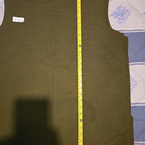Olive fabric cut for sewing, 6 pieces, like new